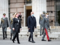 Kranzniederlegung im Weiheraum im Äußeren Burgtor mit Bundespräsident Alexander Van der Bellen und Verteidigungsministerin Klaudia Tanner