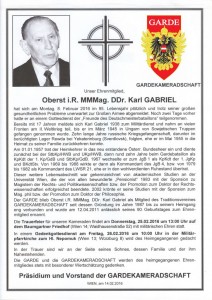 Parte Oberst Karl GABRIEL_web