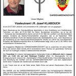 Traueranzeige für Vizeleutnant i.R. Josef KLABOUCH