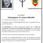 Traueranzeige für Chefinsp  i R  Johann WIELAND