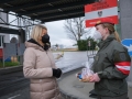 Osterbesuch von FBM Klaudia Tanner am 03 04 2021 bei den Assistenzsoldaten an der Staatsgrenze/Gmünd/NÖ