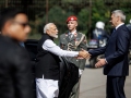 Am 10. Juli 2024 empfing Bundeskanzler Karl Nehammer (r.) den indischen Premierminister Narendra Modi (l.) zu einem Arbeitsgespräch im Bundeskanzleramt.