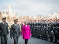 Heldenplatz, Wien, Österreich 
Kranzniederlegung anl. Annexion mit Bundesministerin Klaudia Tanner am 12. März 2025